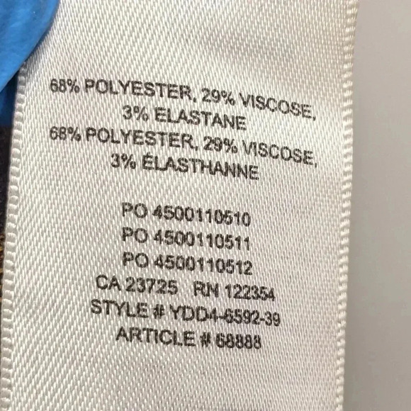 Aritzia Wilfred Womens Darontal Yellow Brown Plaid Pants Size 4 Elastic Waist - Picture 7 of 8